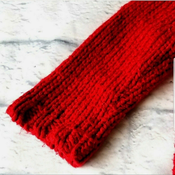 Gap Chunky Red Knit Retro Snowman Sweater- Acrylic/Wool Blend 6/12 Months - Picture 7 of 8
